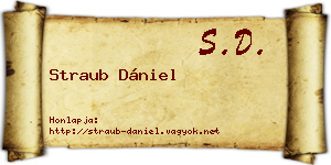 Straub Dániel névjegykártya